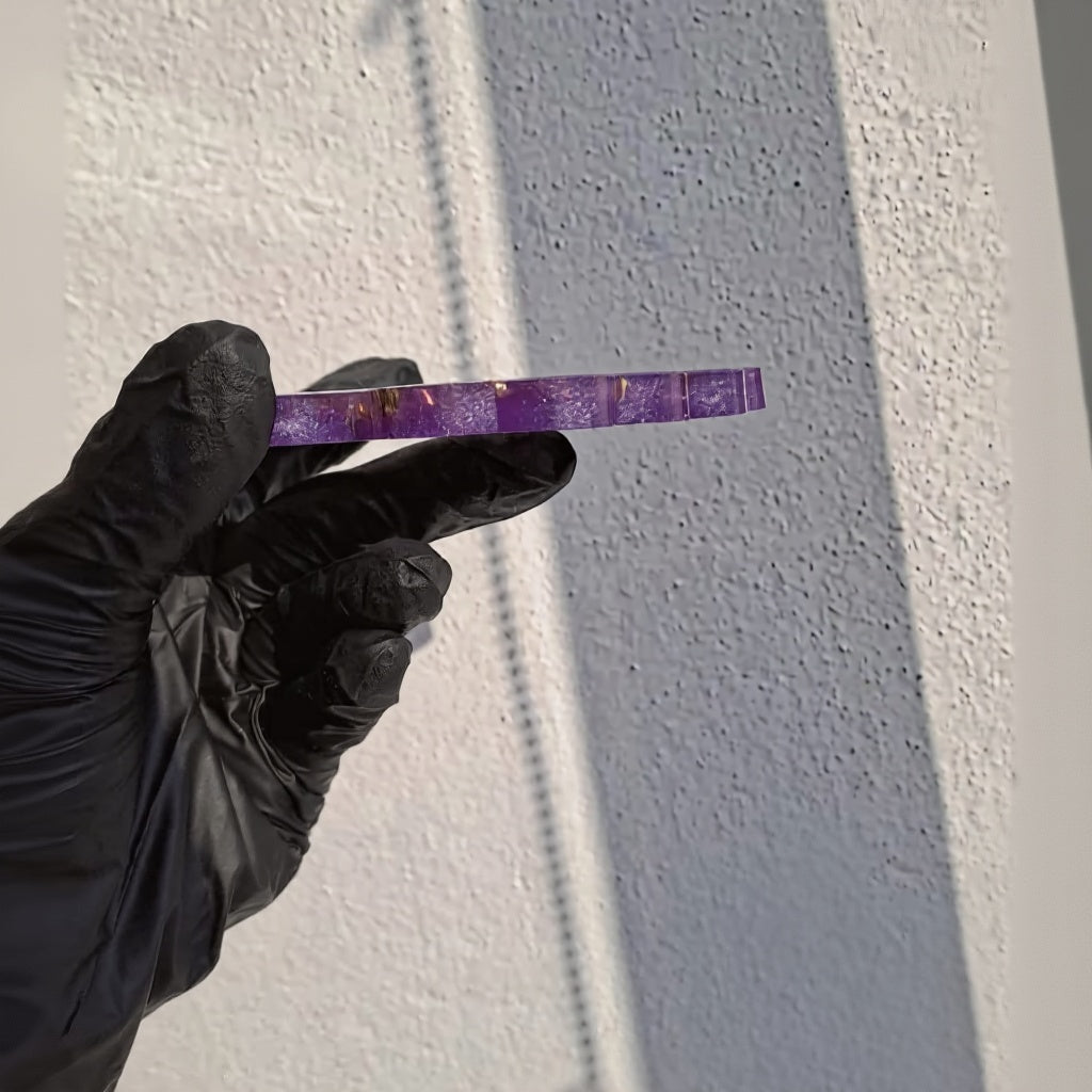 Amethyst Bloom – 4’lü El Yapımı Epoksi Bardak Altlığı Seti